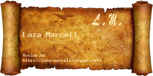 Laza Marcell névjegykártya